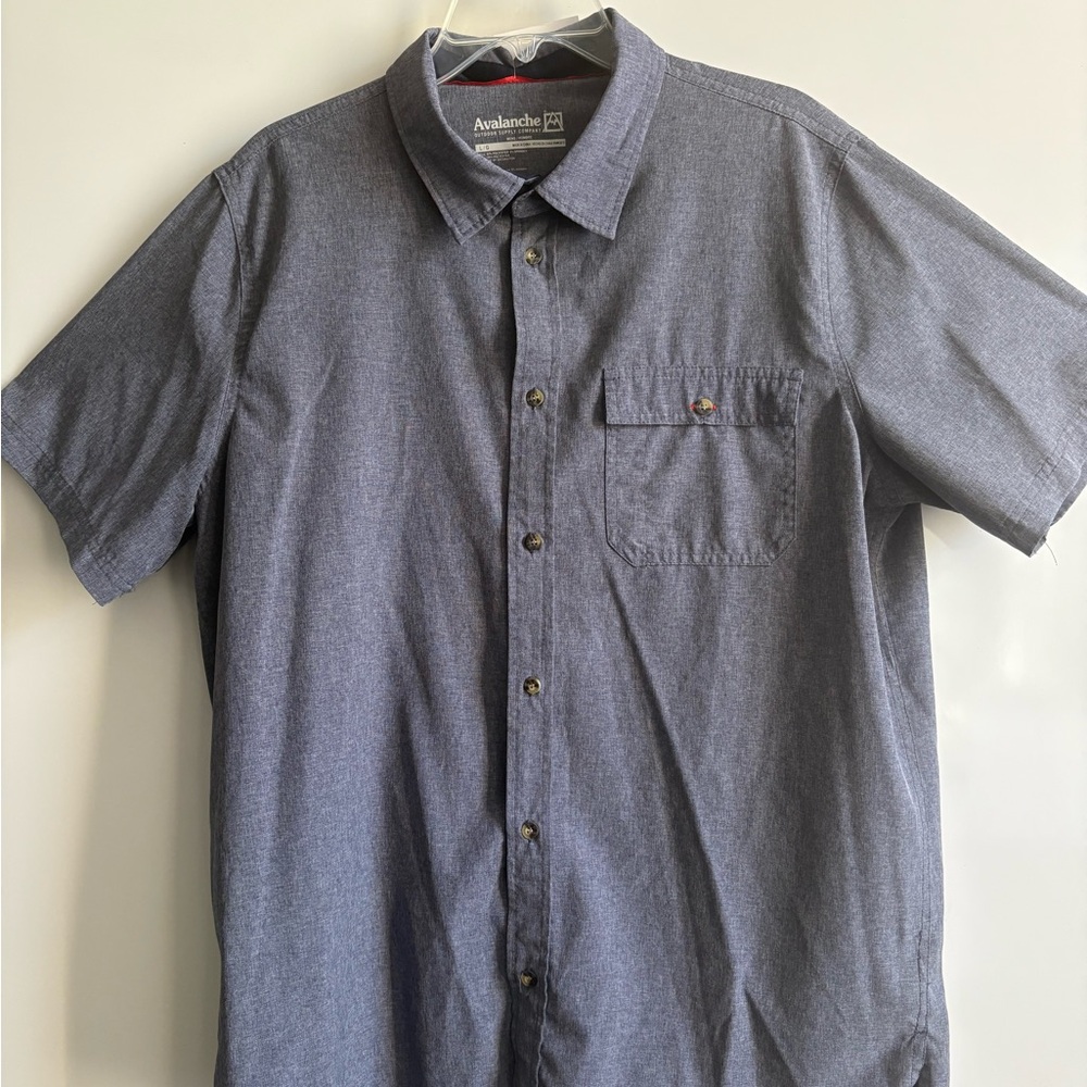 Avalanche Men's Blue Button Down Shirt